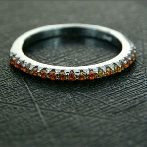 Tangerine CZ Metro Ring